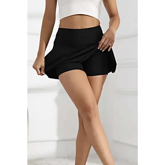Short Saia Embutido Feminino Esportivo Moda Fitness Uv