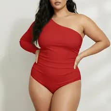 Body Um Ombro Só Feminino Plus Size Mula Manca – Manga Longa, Visual Sofisticado e Modelagem Confortável
