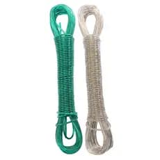 Kit 2 Corda para Varal PVC Encapada e Fio de Aço 10m