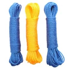 Corda para Varal 10m Kit com 3 Unidades Colorida Sintética