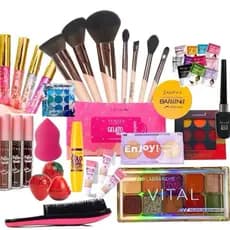 KIT MAQUIAGEM COMPLETO GLOSS BASE BLUSH PERFUME RUBY ROSE MELU MALU VÍVAI