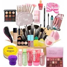 Kit Completo Maquiagem Melhores Marcas Com Gloss e Base Blush