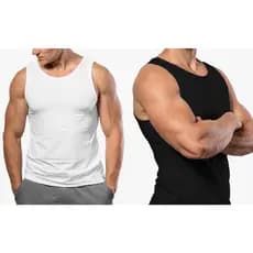 Kit 2 Camisetas Regata Algodão Direto do Fabricante Masculinas Promoção Blusa treino Camisa Academia