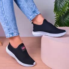 Tênis Kross Nude Slip-On Feminino Meia Esportivo Academia Casual Confortavel Caminhada Corrida