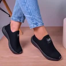 Tênis Meia Feminino EvoStep Calce Fácil Confortável Academia Caminhada Leve Slip On