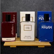 Kit Com até 3 Perfume Nacional Masculino e Feminino 100ml ( CONTENDO VARIAÇÕES COM 1 E 2 UNIDADES )