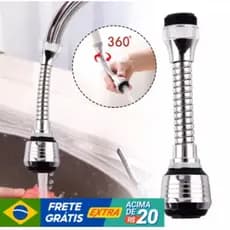 Extensor Flexível De Torneira Pia Adaptador Chuveirinho 360º Bicas De Torneiras