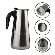 Caféteira Italiana Inox Premium para 6 e 4 cafés