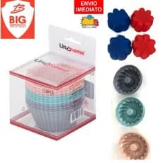 Forminhas Redondas Mini Pudim / bolos Silicone / Cupake / Bolinhos Unyhome