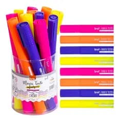 Marca texto GIGANTE INFINITY C/CHEIRO - NEON (AM/RO/PK/LJ) -COR SORTIDA - BRW