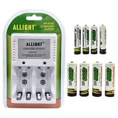 Kit Carregador de Pilhas AA AAA 9V Bivolt