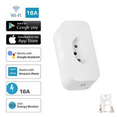 Tomada Inteligente Alexa Tuya Google Home 16A Smart Wifi Automação JWCOM