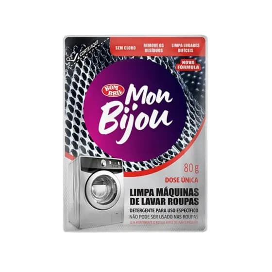 Detergente Pó Limpa Maquina Lava Roupa Mon Bijou Bombril 80G Pratico