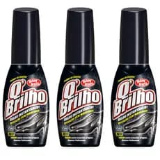 Kit 3 Ceras para Sapato Preto Polidor 60ml Q Brilho