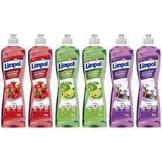 Mix de Detergente Gel Concentrado 400ml - Cereja, Uva e Limão Limpol