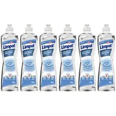 Kit 6 Detergente Gel Concentrado Cristal 400ml Limpol