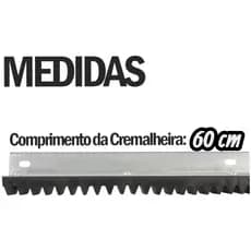 Barra 0,60 CM de Cremalheira P/ Motor Portão Eletrônico Deslizante Garen Ppa Rcg Ipec