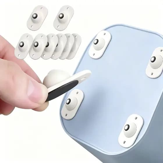 Kit com Rodinhas Esfera Aço 360º Adesivas - Transforme Seus Móveis Em Carrinhos, Moveis, Caixas Multiuso