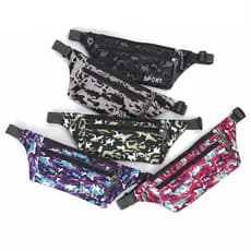 Pochete Bag Estampa Camuflada Alça Transversal Unissex Atividade Física
