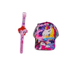 Kit Infantil Relógio Projetor + Boné My Little Pony