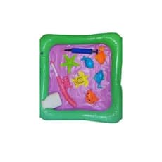 Kit pesca infantil com piscininha varinha e bichinhos com imã