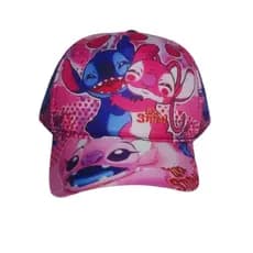 Boné Infantil Menina Rosa Menino Azul Lilo & Stitch Promoção