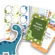 Etiquetas Escolares Personalizadas Dinossauros 2Tags Mochila
