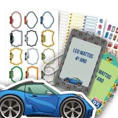 Etiqueta Escolar Carrinhos Kids Personalizada 2 Tags Mochila