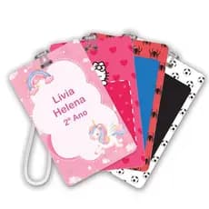 Tags para Mochila Escolar Personalizadas Identificação 4un
