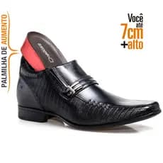 Sapato Rafarillo Vegas Alth Você+Alto 7cm Preto 3263 Couro