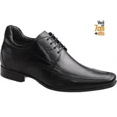 Sapato Masculino Social Rafarillo Vegas Alth Aumenta Altura 7cm Em Couro Preto 3206 Original