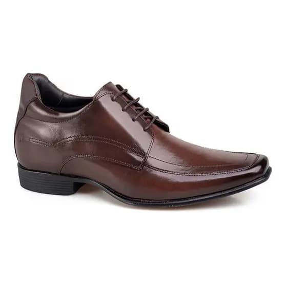 Sapato Social Rafarillo Office Alth Masculino Em Couro Cadarço Você Mais Alto Aumenta de 7cm Altura
