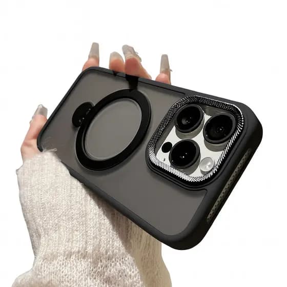 Capa Para iPhone 11 ao 16 Pro Max Capinha Com Suporte 360° Magsafe Case Estilo Luxo Fashion