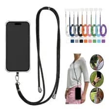 Cordão Alça Celular Smartphone Ajustável Universal Pescoço Cores Anti Perda Segurança Cordinha