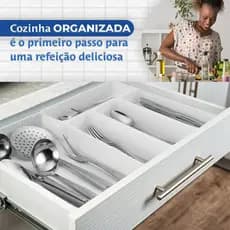 Organizador De Gaveta Extensível Divisor Porta Talheres Utensílios Cozinha Banheiro Arthi