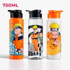 Garrafa Agua Squeeze Naruto Infantil Criança Adulto Escola Viagem Passeio Academia Trabalho 750ml