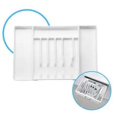 Organizador Porta Talheres Gaveta Para Cozinha Com Extensor Duplo