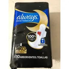 Absorvente Always Noturno Hiper Noites Tranquilas Longo XXG - C/10 Unid - 2 Pacotes