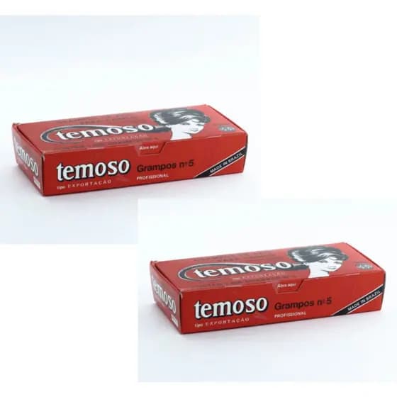 Grampo Teimoso Preto nº5 com 2000 unidades para penteados - Grampo de cabelo