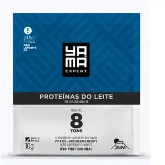 Pó Descolorante Yamá PROTEÍNA DO LEITE 10g 8 Tons Ultrarrápido - Pó Azul