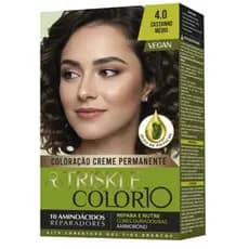 TRISKLE COLORAÇÃO TINTURA CREME PERMANENTE COLOR 10 VEGANA ESCOLHA A COR