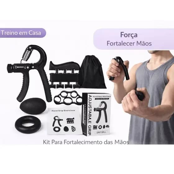 Kit 5 Pçs Hand Grip Aperto Dedos Mãos Punho Fisioterapia fitness