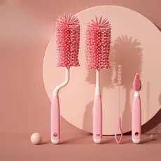 kit 4un Escova de lava mamadeira para bebê Escova de silicone