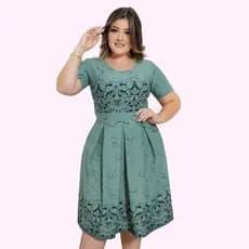 Vestido Midi Godê Lançamento Moda Cristã 2026 M ao GG