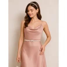 Cinto Unitario de Perola Com Elastano Moda Feminino Fivela Modelo Sortida
