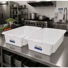 Kit 02 Caixas Organizadora 23 Litros sem Tampa Empilhável Frigorífica Câmara Fria Pescados Freezer