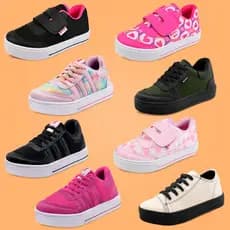 Tênis Infantil Feminino Menina Moda Casual Promoção Escolar Calce Fácil Estilo BB&Kids