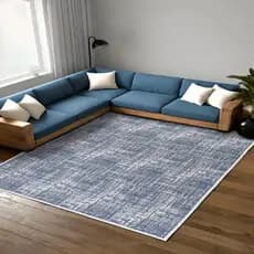 Tapete 2,00x1,50 Casale Rustico Azul Antiderrapante Moderno