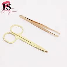 Kit Tesoura + Pinça pra Sobrancelha / Kit Manicure Set - MEY