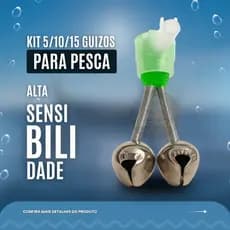Kits de 10, 15 e 20 Sininhos Duplo Alarme Para Vara De Pesca